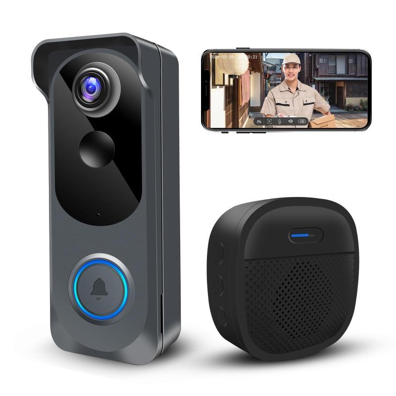 【Alexa対応】 GEREE インターホン ワイヤレス 工事不要 カメラ付き ドアホン ビデオドアベル WiFi スマホ連動 双方向対話