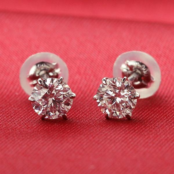 天然ダイヤモンド ピアス Pt900 計0.615ct Dカラー ダイヤモンド ピアス プラチナ Pt900 0.6ct ダイヤピアス Dカラー SI2