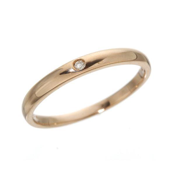 K18　ワンスターダイヤリング 指輪 　K18ピンクゴールド(PG)11号 | 