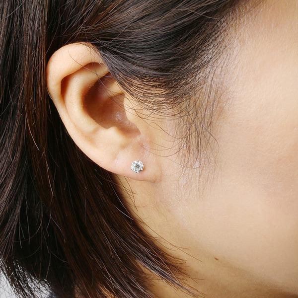 ダイヤモンド ピアス プラチナ Pt900 1ct 大粒 ダイヤピアス Dカラー