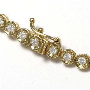1ct ダイヤモンド K18 yg テニスブレスレット K18 1CTダイヤモンドテニスブレスレット YG(イエローゴールド