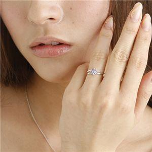 K18WG ハートシェイプダイヤモンドリング#9