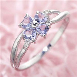 K18WG ハートシェイプ タンザナイトダイヤリング 指輪 13号 |  | 01