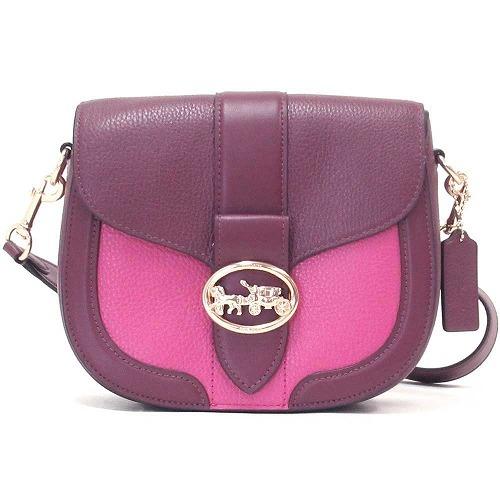 COACH ショルダーバッグ ジョージ サドルバッグ シグネチャー レザー