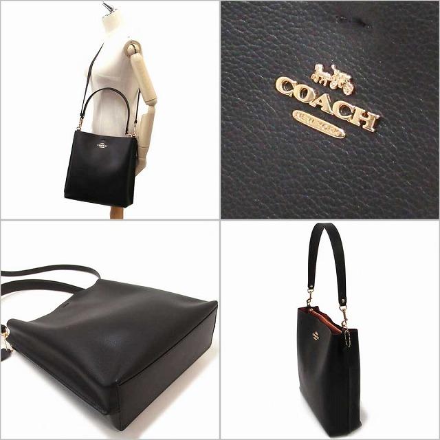 コーチ レザーバッグ　ショルダー  COACH アウトレット   モリー バケット レザーバッグ　2way CA214 IMBLK n221202｜selectag｜02