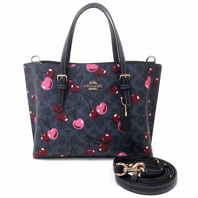 COACH モリー トート・シグネチャー キャンバス・チェリー COACH OUTLET｜【公式】モリー トート バッグ 25・シグネチャー