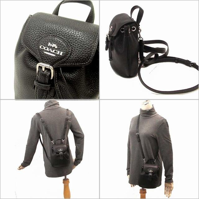 極美品　COACH　CL408　リュック 2way アメリア レザー ブラック Amazon.co.jp: [コーチ]リュック ショル[コーチ]ダーバッグ