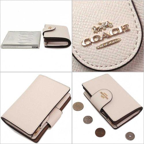 COACH(コーチ) 2つ折り財布 ミディアム コーナー ジップ ウォレット 6390 ベージュ レザー コーチ COACH MEDIUM CORNER ZIP WALLET ミディアム コーナー ジップ