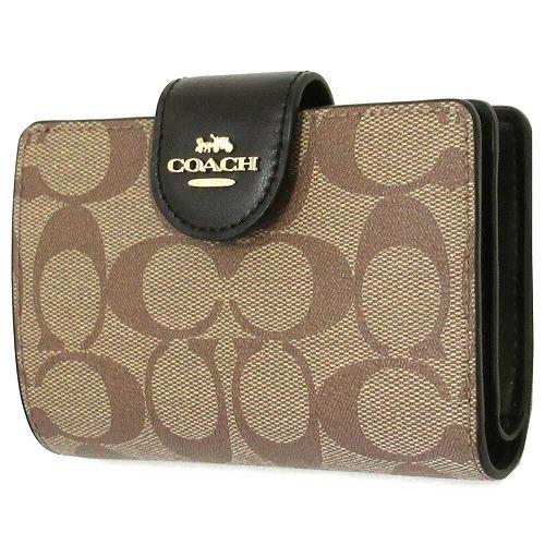 COACH コーチ 財布 アウトレット シグネチャー キャンバス ミディアム 