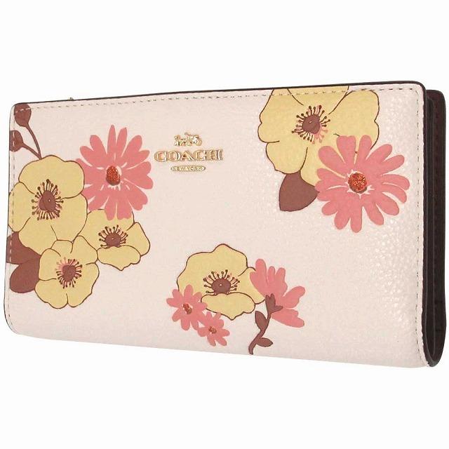 コーチ レザー財布 COACH アウトレット フローラル クラスター