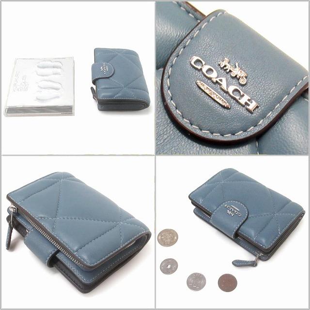 コーチ レザー財布 COACH アウトレット パフィ ダイヤモンド キルティング 二つ折り財布 CM997 SVQWP n231012｜selectag｜02