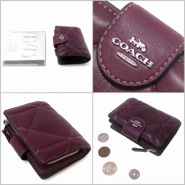 コーチ レザー財布 COACH アウトレット パフィ ダイヤモンド 