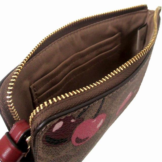 COACH コーチ ポーチ アウトレット シグネチャー PVC チェリー