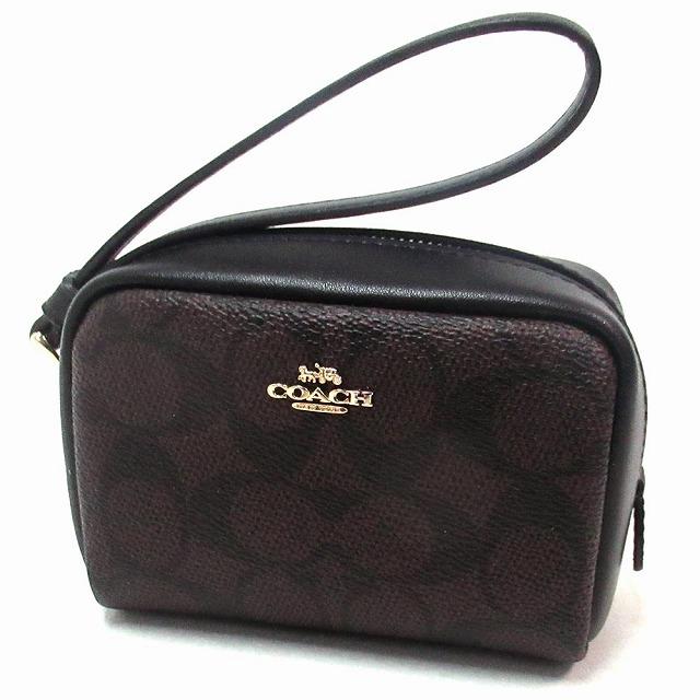 COACH コーチ ポーチ アウトレット シグネチャー レザー リスト