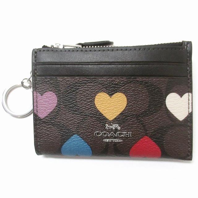 コーチ コインケース COACH アウトレット ハート柄 キーリング付き ミニ パスケース コインケース 小銭入れ CP466 SVN2R　n240221 | COACH