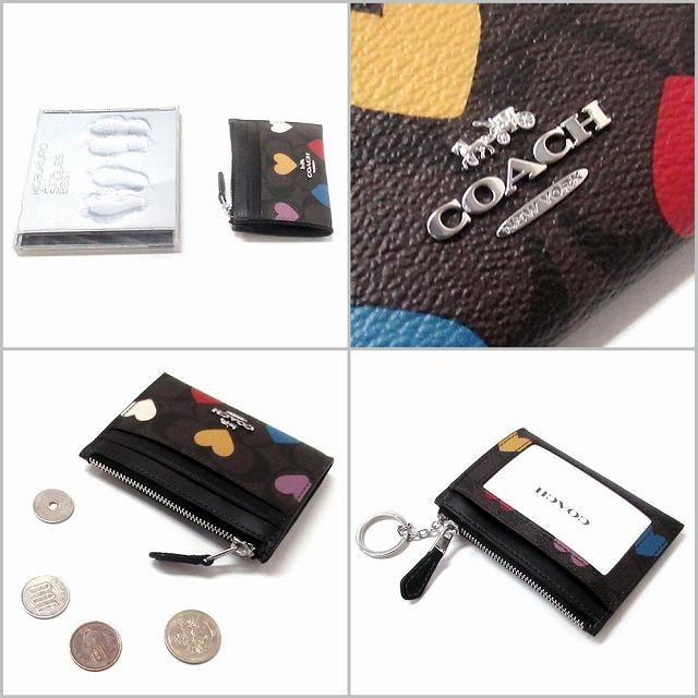 コーチ コインケース COACH アウトレット ハート柄 キーリング付き ミニ パスケース コインケース 小銭入れ CP466 SVN2R　n240221 | COACH | 01