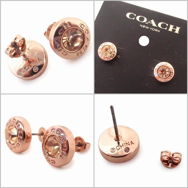 COACH フープピアス ストーン ブランドバッグ付き Amazon.co.jp