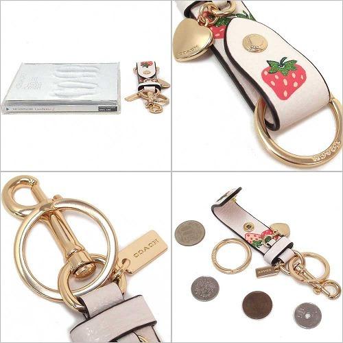 COACH コーチ キーホルダー アウトレット ストロベリー プリント COACH コーチ キーホルダー アウトレット ストロベリー プリント