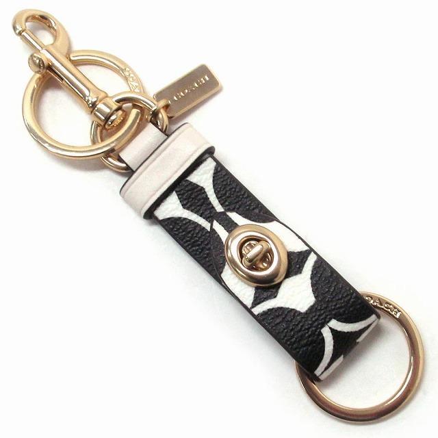 美品◎ コーチ シグネチャー ストラップ チャーム キーホルダー キャンバス COACH（コーチ） 【並行輸入品】コーチ キーホルダー アウトレット