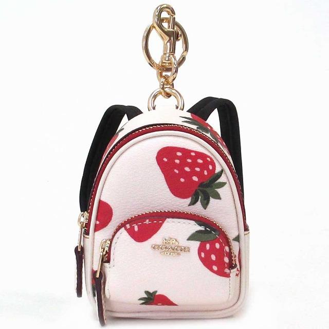 COACH ストロベリー柄 ミニリュック型 チャーム COACH（コーチ） 【並行輸入品】コーチ キーホルダー アウトレット