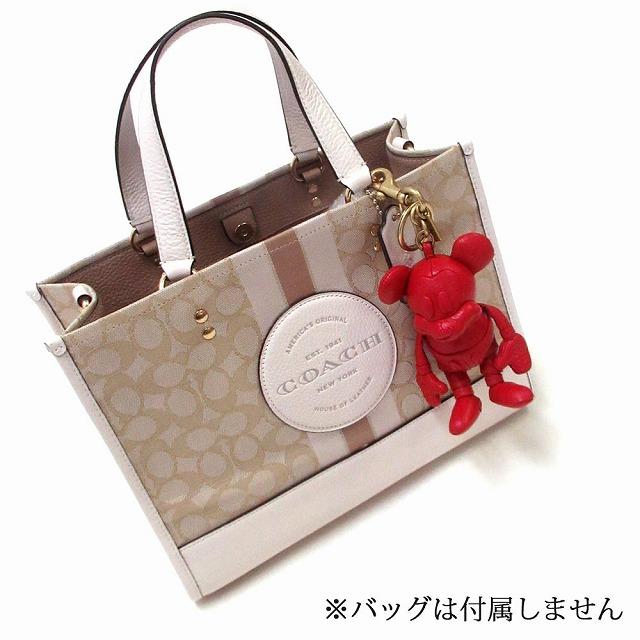 コーチ キーホルダー アウトレット COACH ｘ Disney コラボ レザー ミッキー バッグチャーム CO325 RFW