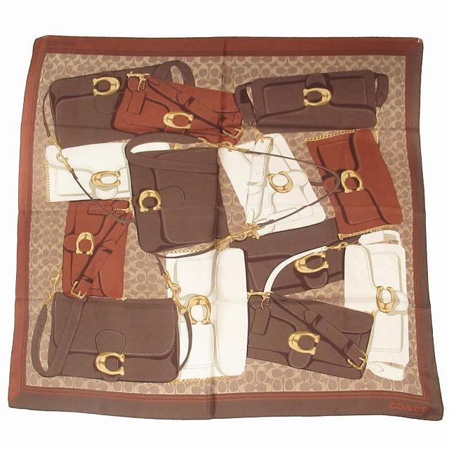 【COACH】タビー バッグプリント シルク ワイドスキニースカーフ タビー バッグ プリント シルク ワイド スキニー スカーフ