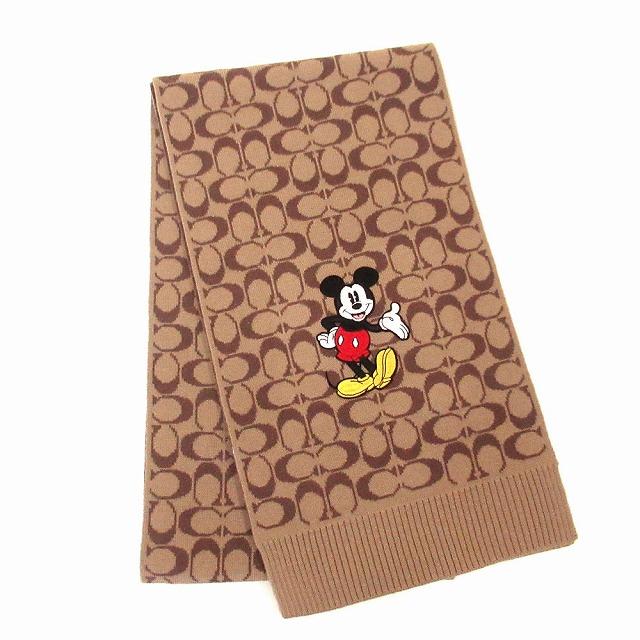 Disney×coach ミッキーマウスマフラー COACH コーチ マフラー アウトレット ディズニーxコーチの限定
