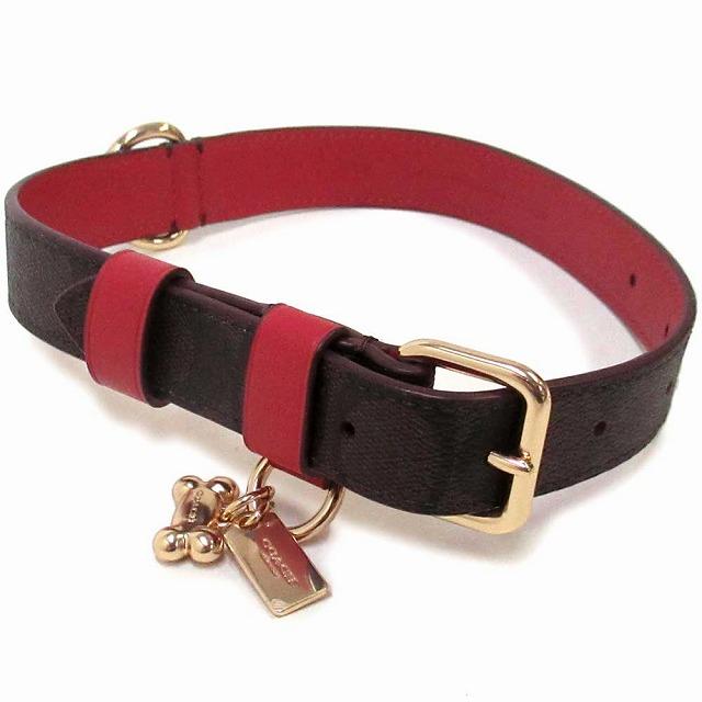 ⭐️新品⭐️コーチ　首輪　シグネチャー骨型チャーム付き【中型犬用】 ⭐️新品⭐️コーチ 首輪 シグネチャー骨型チャーム付き【小型犬