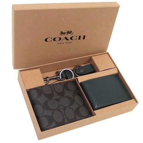 【新品】COACH 二つ折り財布 キーリング ギフトセット COACH コーチ 財布 二つ折り財布 パスケース キーリング