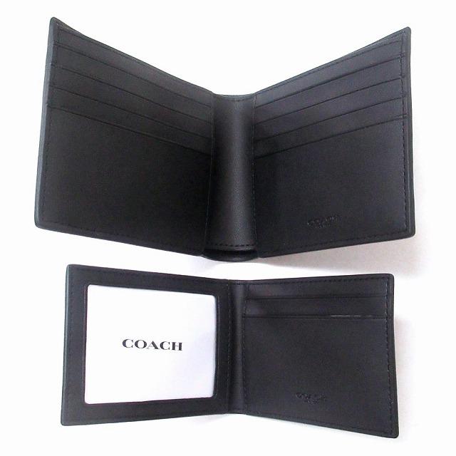 COACH コーチ 財布 アウトレット メンズシグネチャー 二つ折り財布  