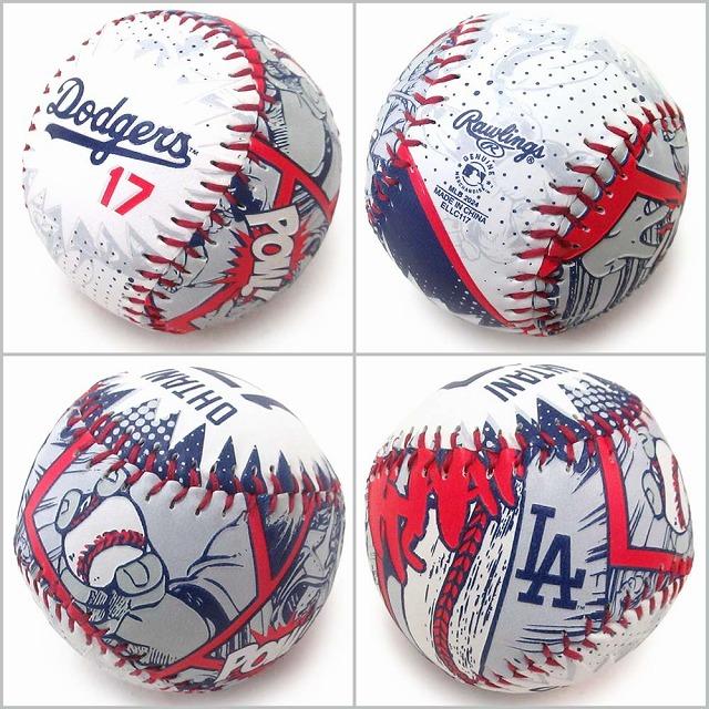 大谷翔平 ボール ロサンゼルス ドジャース ロゴボール RAWLINGS 漫画風
