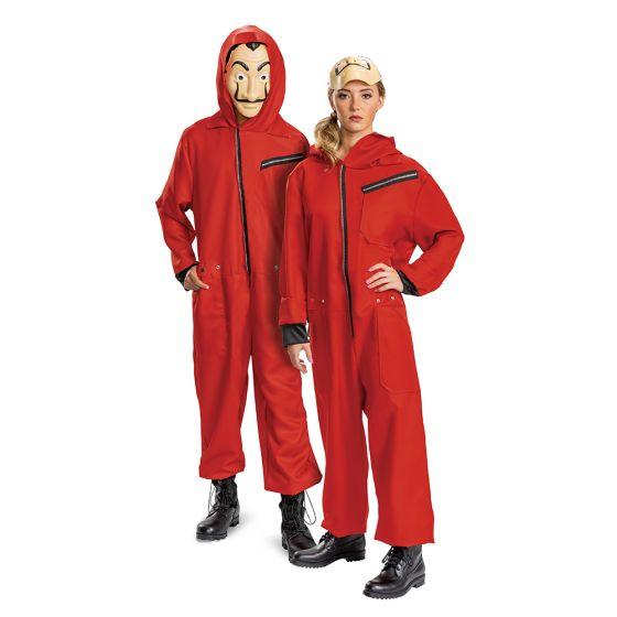 【並行輸入品】ペーパー・ハウス ハロウィン コスプレ Money Heist Adult Jumpsuit W/ Mask コスプレ衣装 ドレス ネットフリックス 124399D n240912 | 
