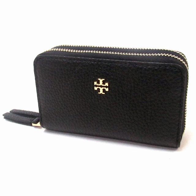 【並行輸入品】TORY BURCH トリバーチ アウトレット ブレイク レザー ジップ アラウンド カードケース 146382 001 | TORY BURCH