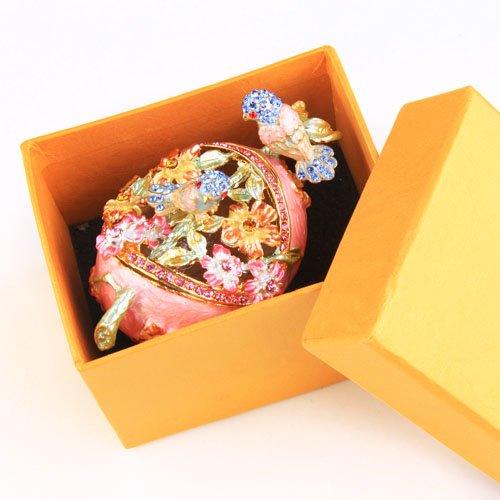 【ジュエリーボックス】フラワーバード 鳥と花の置物 ジュエリーボックス 3482 ピンク |  | 02