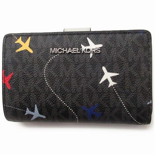 MICHAEL KORS マイケルコース アウトレット 財布 飛行機 トラベル柄  