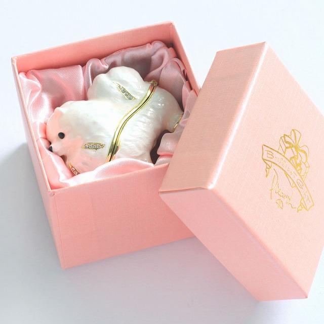 ジュエリーボックス ポメラニアン 犬 Dog イヌの置物 ホワイト 3702 |  | 10