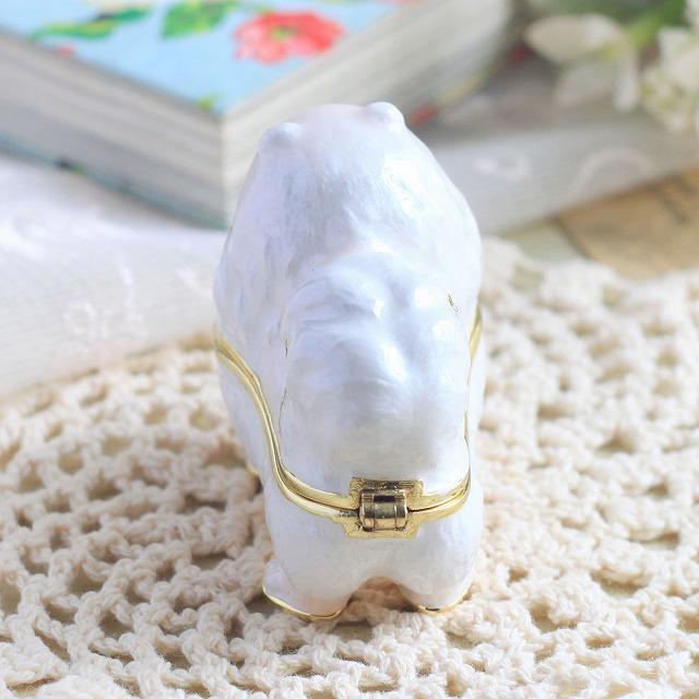 ジュエリーボックス ポメラニアン 犬 Dog イヌの置物 ホワイト 3702 |  | 02