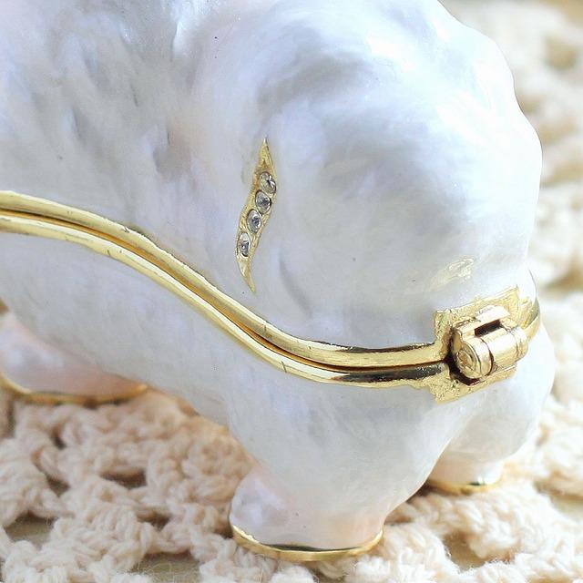 ジュエリーボックス ポメラニアン 犬 Dog イヌの置物 ホワイト 3702 |  | 08