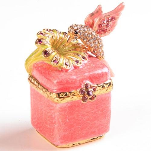 【ジュエリーボックス】 ハチドリ  ピンク ジュエリーボックス 3771 | 