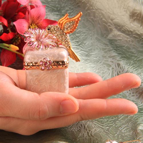 【ジュエリーボックス】 ハチドリ  ホワイト ジュエリーボックス 3772 |  | 01