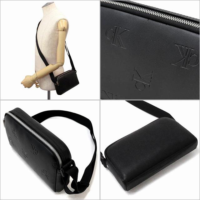 【新品未使用】  カメラバッグ ショルダー ブラックCK Calvin Klein（カルバン・クライン） ショルダーバッグ WEBBING DOUBLE