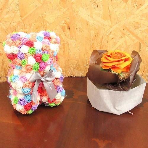 ベアローズ ローズベア バラ  ベア クマ  マルチカラー ミックス ロリポップ花輪 デコレーション 手作り プレゼント 789663 |  | 02