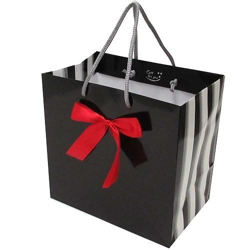 セレクトAG 当店 オリジナル ストライプ リボン プレゼント ショッパー  84266 | 