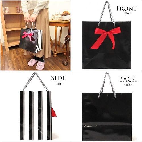 セレクトAG 当店 オリジナル ストライプ リボン プレゼント ショッパー  84266 |  | 01