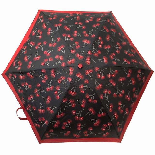 【並行輸入品】コーチ カサ COACH アウトレット 傘 晴雨兼用 99%UVカット チェリープリント フルーツ柄 折り畳み傘 CDF36 SVA47 n251215 | COACH | 02