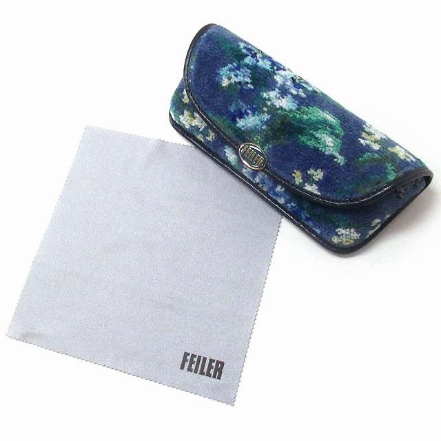 FEILER フェイラー メガネサングラスケース エーデルブラウ　ライトブルー 限定デザイン 花柄フラワー EBL252011 | feiler | 03