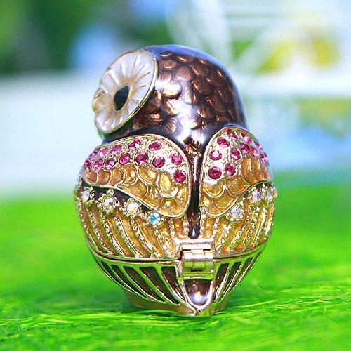 【ジュエリーボックス】 フクロウ 梟 ブラウン ジュエリーボックス  EX2922 n90801 |  | 02