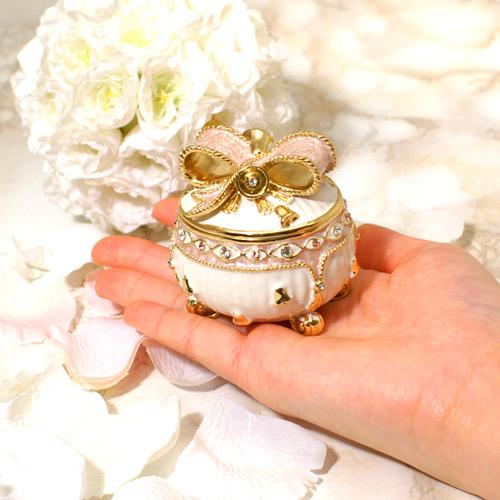 【ジュエリーボックス】 リボンベル ピンク EX397-1 |  | 03