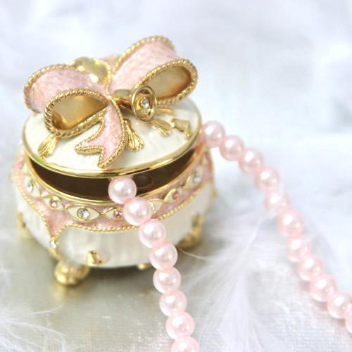 【ジュエリーボックス】 リボンベル ピンク EX397-1 |  | 04