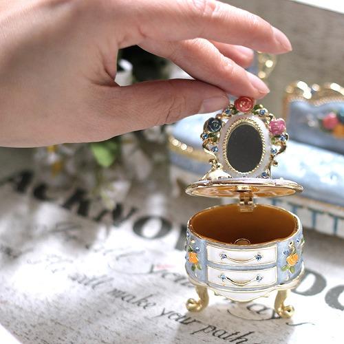 ジュエリーボックス ミニチュア家具シリーズ ミニドレッサー ブルー EX4433 |  | 01